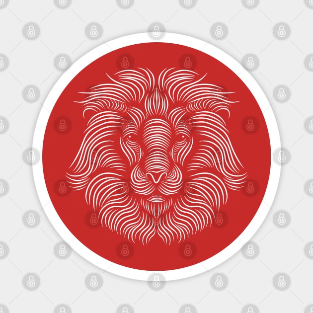 lion silhouette Magnet by mantaplaaa